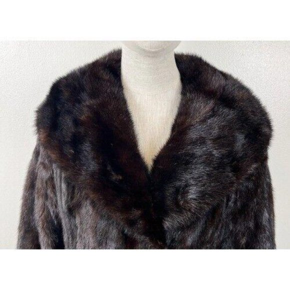 BIRGER CHRISTENSEN MINK MIDI SWING COAT M/L - Picture 2 of 16